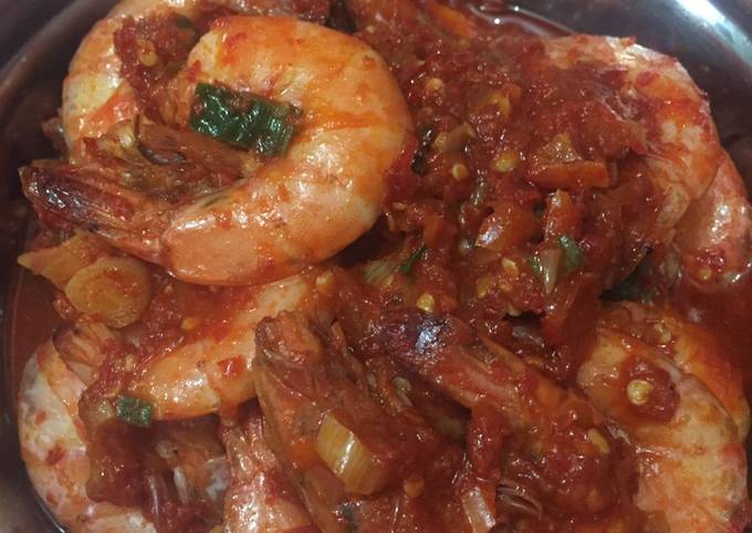 Udang Balado Simple Pake Banget