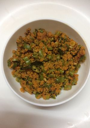 A picture of Parapu usili(South Indian Subji)(rich in protein).