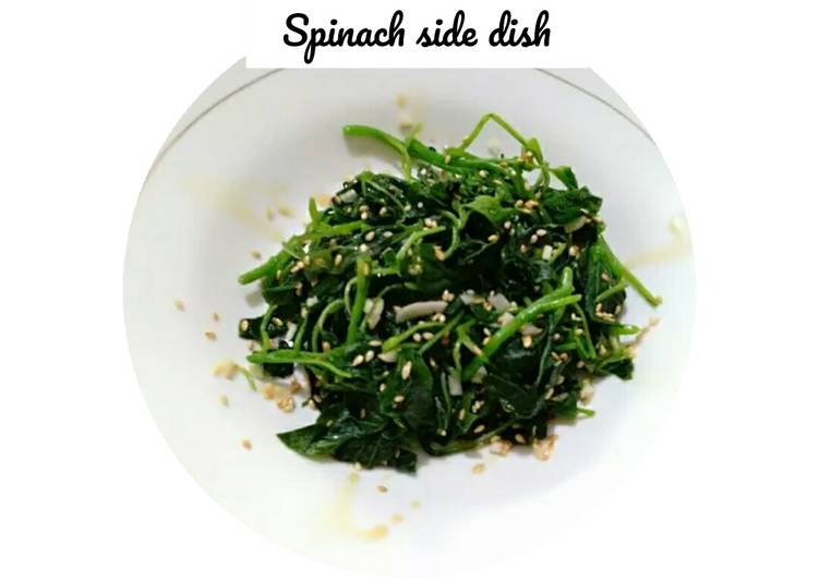 Cara mudah Membuat Spinach side dish 시금치 나믈  (Sigeumchi namul) yang nikmat