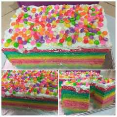 Rainbow cake রেসিপির প্রধান ছবি