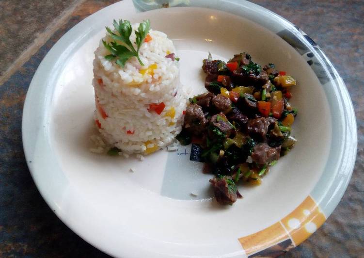 Recipe of Tasteful Beef fry with fried rice
