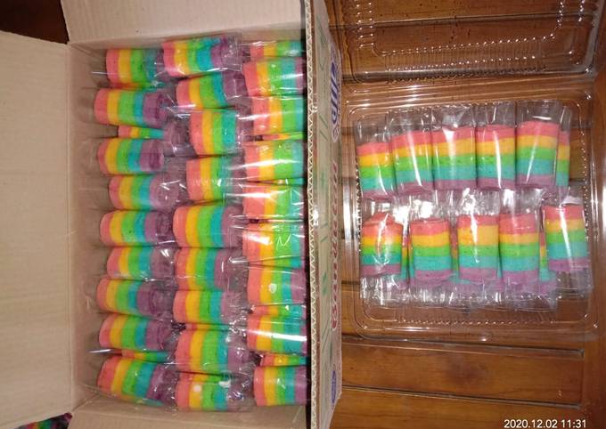 Easiest Way to Cook Yummy Bolu rainbow mini gulung