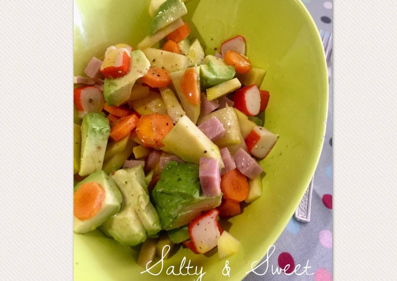 Ensalada ácida de mango y aguacate