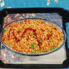 A picture of Gajar Matar ki Sabji in Puffed Rice.