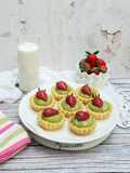 Pie buah dengan vla Matcha