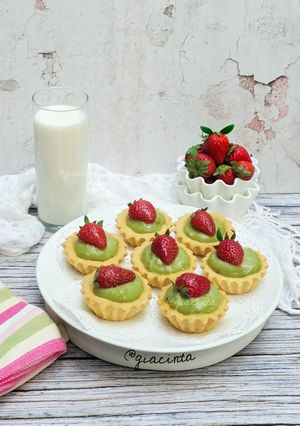 Foto resep Pie buah dengan vla Matcha
