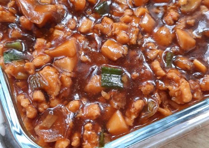 Resep Tahu Telur Tim Topping Ayam Jamur Teriyaki Oleh Tan Liana Irawan