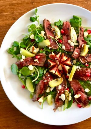 A picture of Bursa Fig and Biftek Salad.