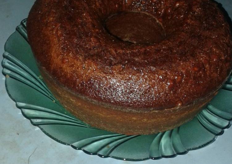aturan membuat Bolu caramel sarang semut yang sedap
