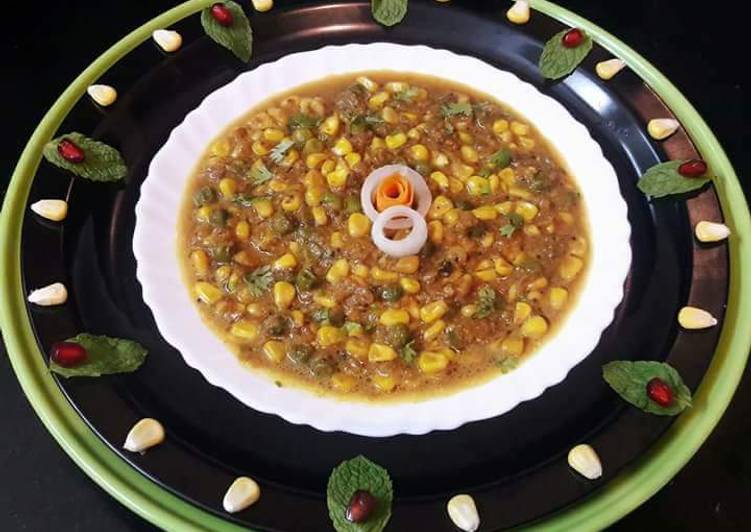 Recipe of Homemade SweetCorn Peas Masala