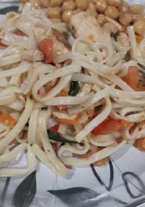 Una foto de Wok de fideos
