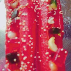 A picture of Dry fruit stuff gajar murabba.