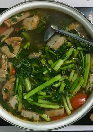 Hình của món Bún chả cá biến tấu.