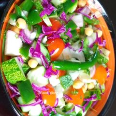 A picture of Veggies, Boiled Chole, Healthy Salad.