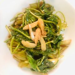 A picture of Water Spinach in Red Wine Vinegar & Oyster Sauce >> KangKong Adobo made Classy.