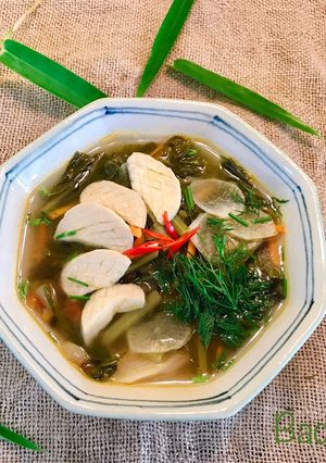 Hình của món Canh dưa cải củ rong biển.