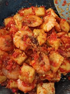 Foto resep Balado udang tahu