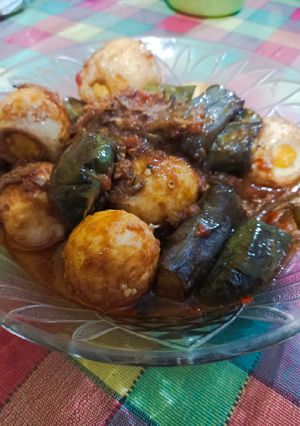 Foto resep Balado terong teri telur itik