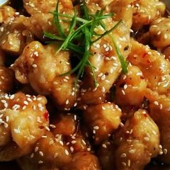A picture of Orange Chicken🍊🍗🍛.