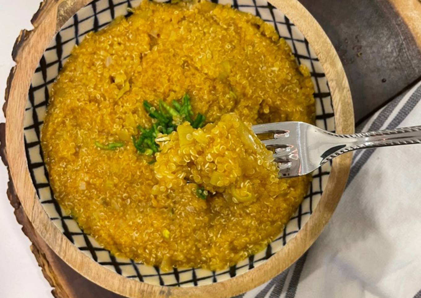 Risotto de quinoa con calabaza y puerro