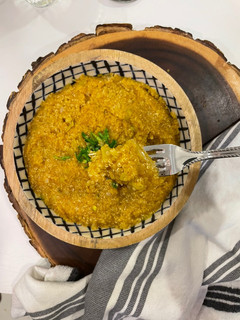 Una foto de Risotto de quinoa con calabaza y puerro