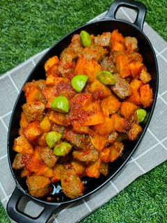Foto resep Sambal goreng kentang hati pete