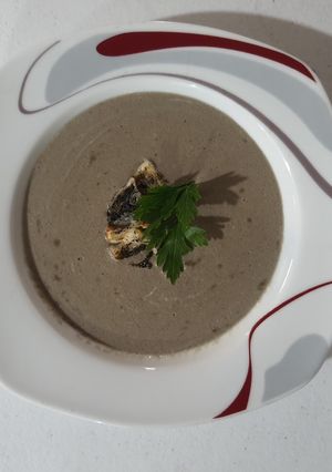 A picture of Huitlacoche Cream Soup.