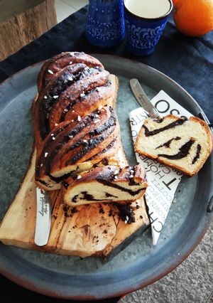 Foto resep Roti Babka isi Cokelat dan Kacang