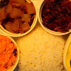 A picture of My lunch…Kerala style menu.
