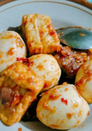Foto resep Telur Tahu Bumbu Merah