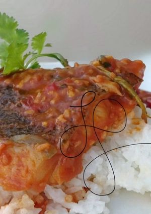 A picture of Halibut Fish Curry.