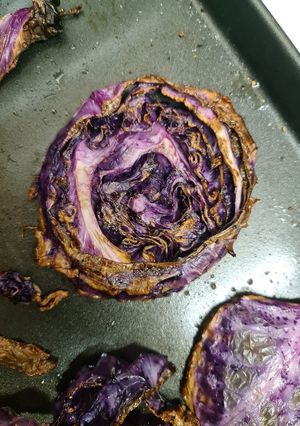 A picture of Roasted red cabbage.