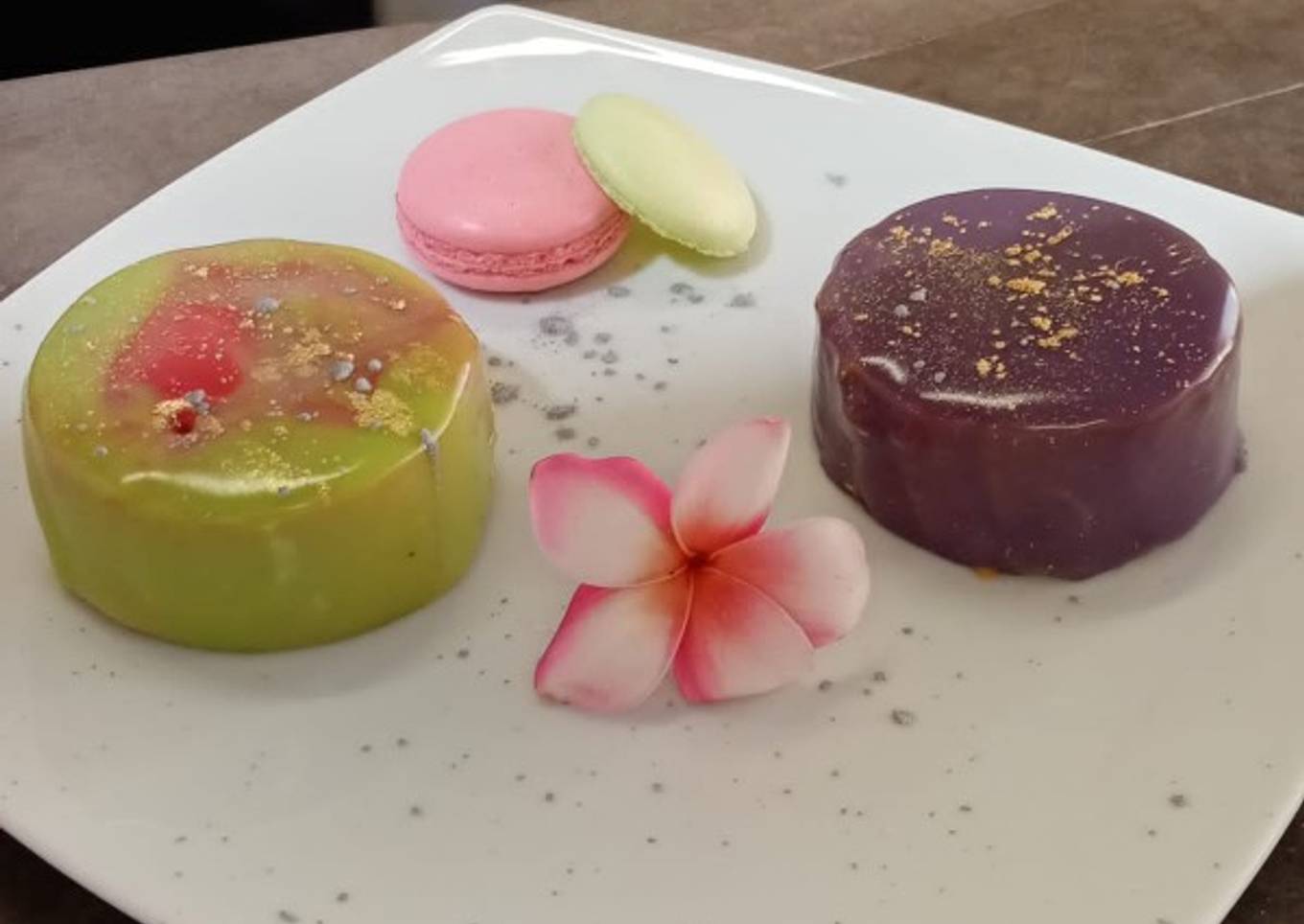 Mousse con glaseado espejo