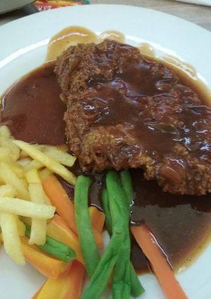 Foto resep Steak tempe krispy bbq saus