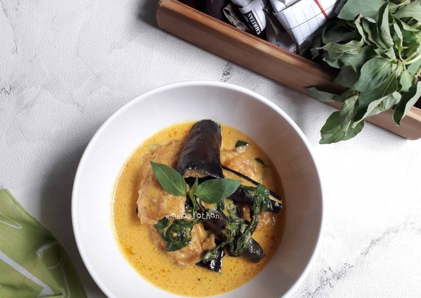 Pecel santan terong tempe sumpil