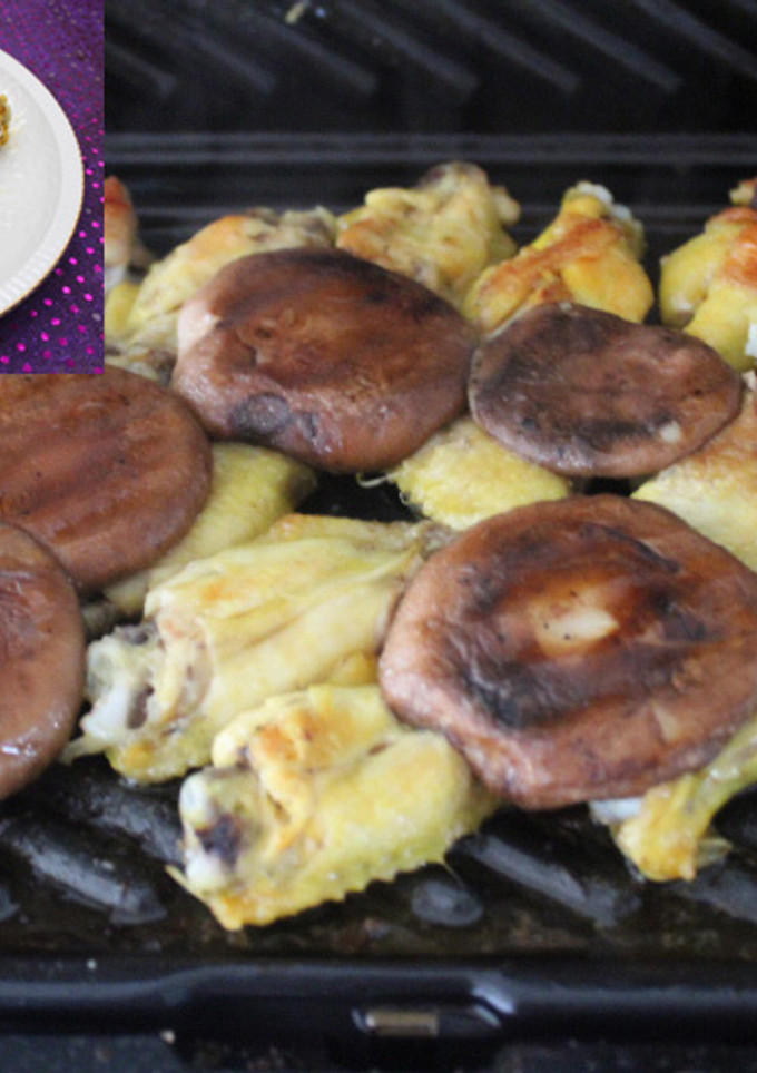Una foto de Alitas con setas shiitake