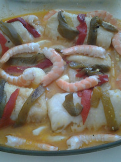 Una foto de Cogotes de merluza en salsa