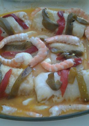 Una foto de Cogotes de merluza en salsa
