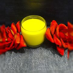 A picture of Saffron Milk.