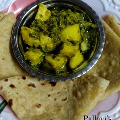 Fenugreek and potato sabji A picture of Fenugreek and potato sabji.