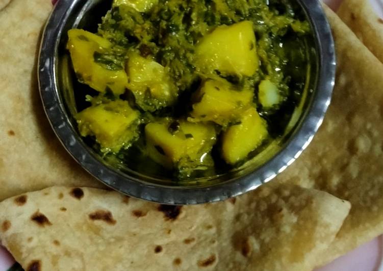 Steps to Make Any-night-of-the-week Fenugreek and potato sabji