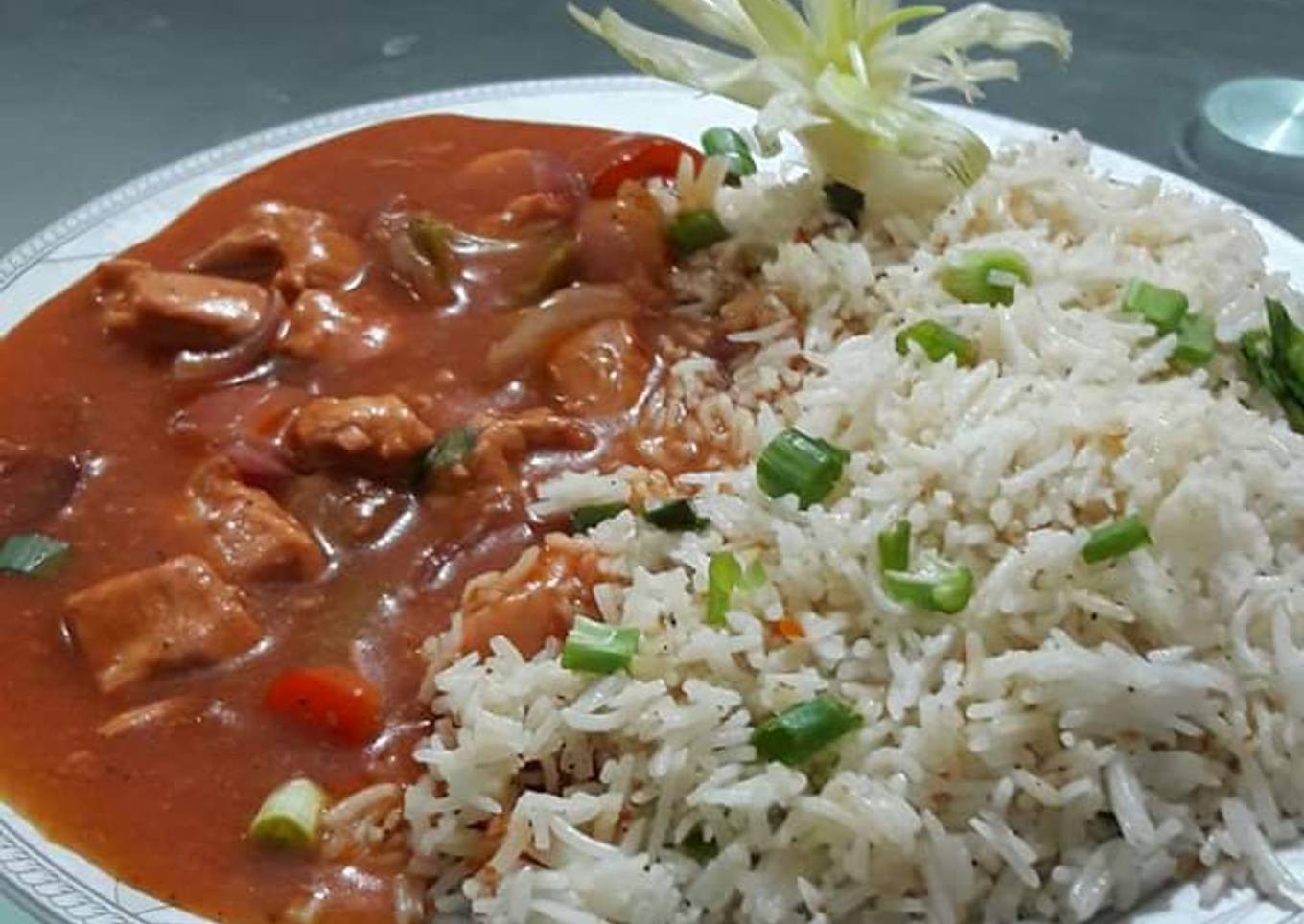 ❤❤✡♨Chicken Manchurian with Fried Rice ♨✡❤❤