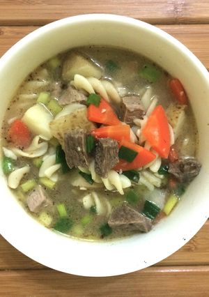 Foto resep Sup Macaroni Daging