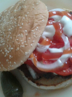 Una foto de Hamburguesa de res súper rica