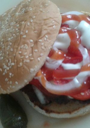 Una foto de Hamburguesa de res súper rica