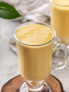 A picture of Restaurant Style Mango Lassi (two ingredient).