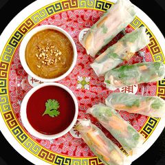A picture of Vietnamese Style Vegetarian Spring Rolls.