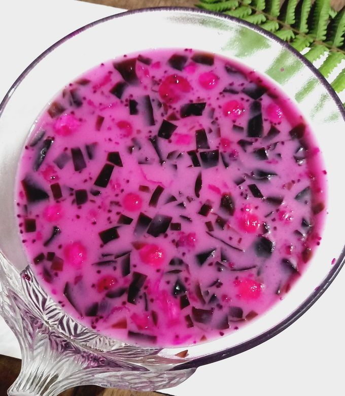 Foto resep Es Buah Naga Cincau