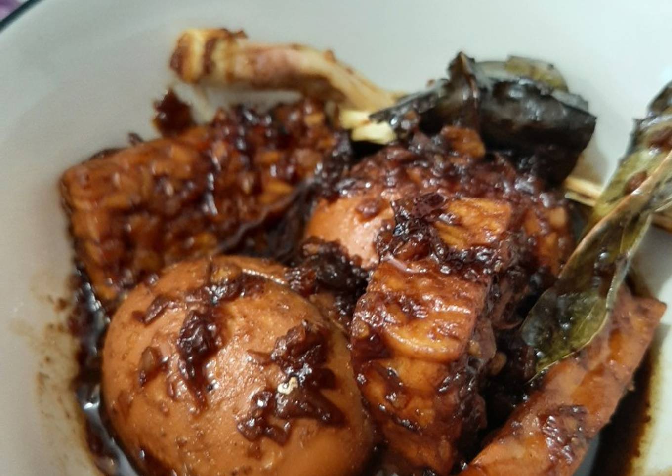 Telur kecap & tempe