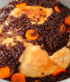 gà hầm đậu lăng